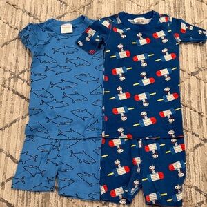 Two Hanna Anderson short sleeve pajama sets
